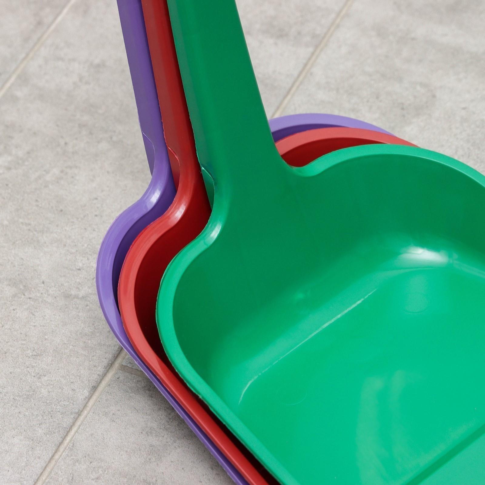 Совок для мусора квадратный с ручкой, цвет МИКС