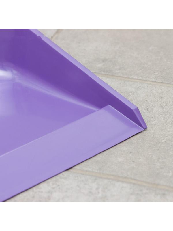 Совок для мусора квадратный с ручкой, цвет МИКС