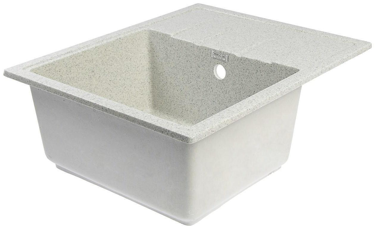 Мойка кухонная из камня MARRBAXX Анастасия Z150Q10, 575х470х177, глянцевая, светло-серая