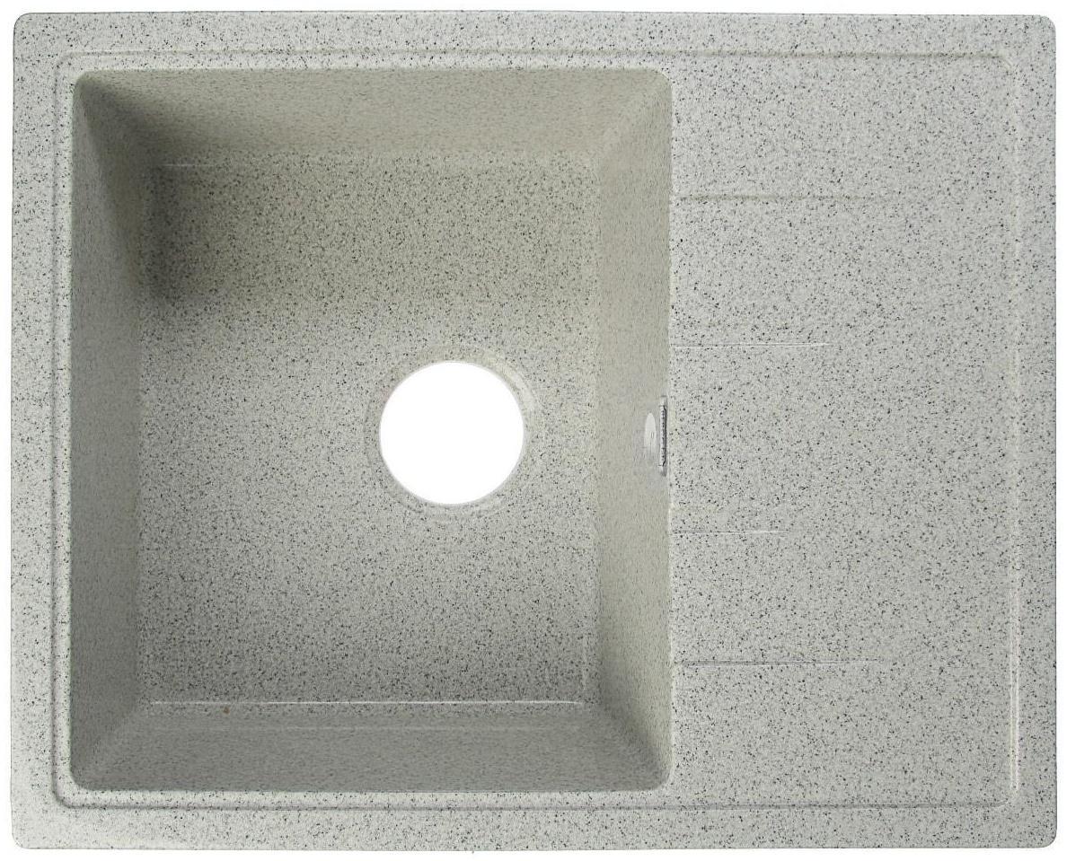Мойка кухонная из камня MARRBAXX Анастасия Z150Q10, 575х470х177, глянцевая, светло-серая
