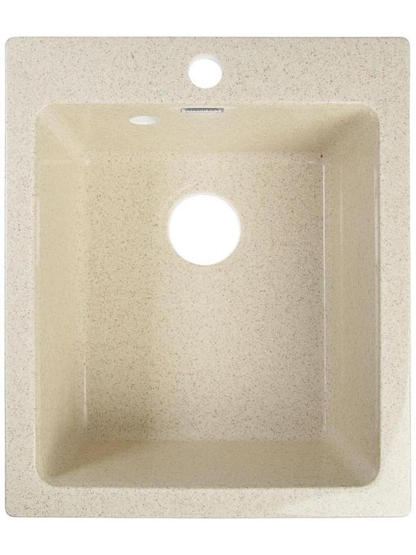 Мойка кухонная из камня MARRBAXX Линди Z8Q2, 425х500х195 мм, глянцевая, бежевый