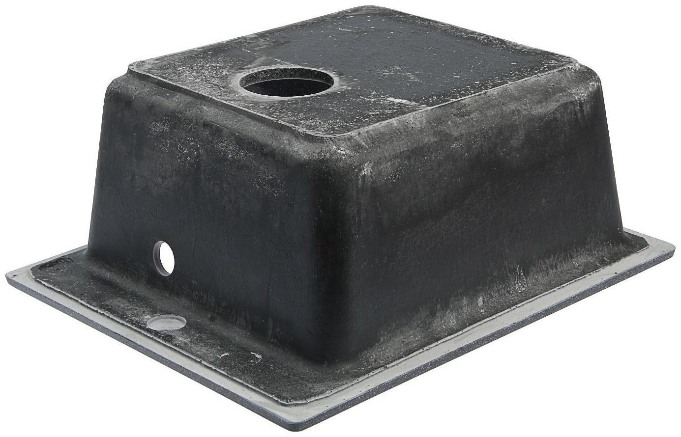 Мойка кухонная из камня MARRBAXX Линди Z8Q4, 425х500х195 мм, глянцевая, черная