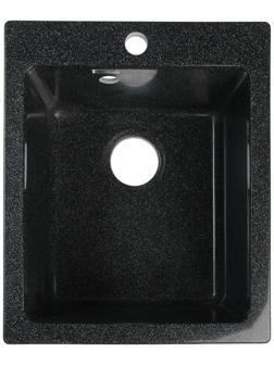 Мойка кухонная из камня MARRBAXX Линди Z8Q4, 425х500х195 мм, глянцевая, черная