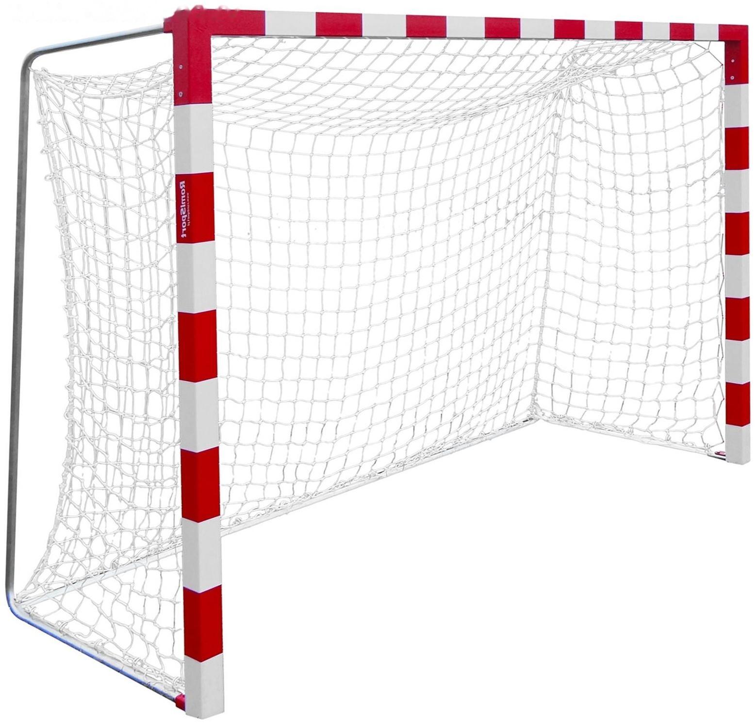 Сетка для гандбола/мини-футбола 2 х 3 х 1 м, нить 2,2 мм, ячейки 100 х 100 мм, цвет белый/синий, набор 2 сетки