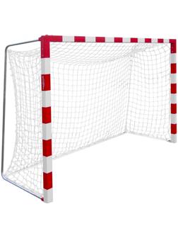 Сетка для гандбола/мини-футбола 2 х 3 х 1 м, нить 2,2 мм, ячейки 100 х 100 мм, цвет белый/синий, набор 2 сетки