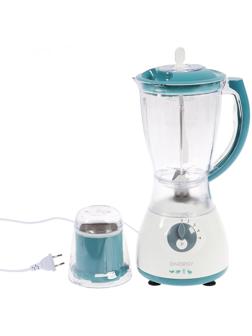 Блендер ENERGY EN-268, стационарный, 300 Вт, 1.5 л, 4 скорости, бело-зеленый