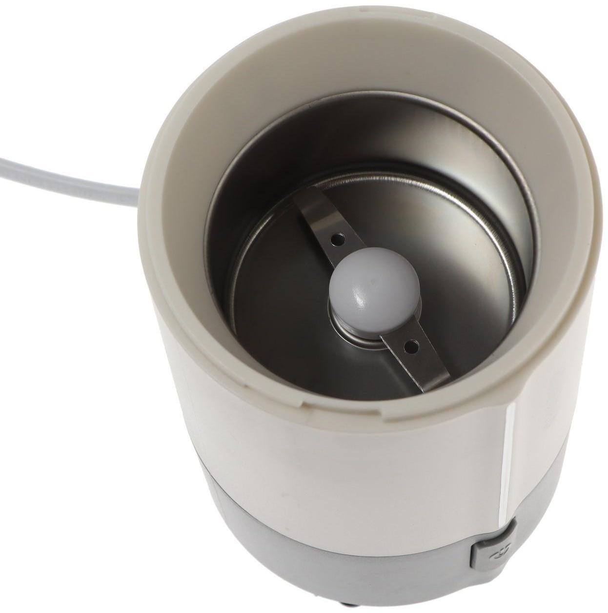 Кофемолка ENERGY EN-107, 150 Вт, 50 г, бело-серая