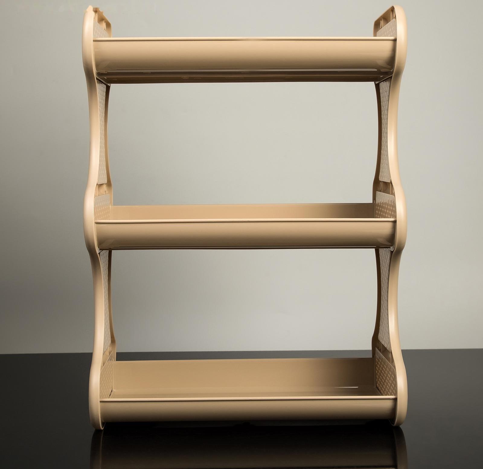 Полка навесная 3-х секционная BranQ Nature, 32,4×17×41,7 см, цвет кофейный