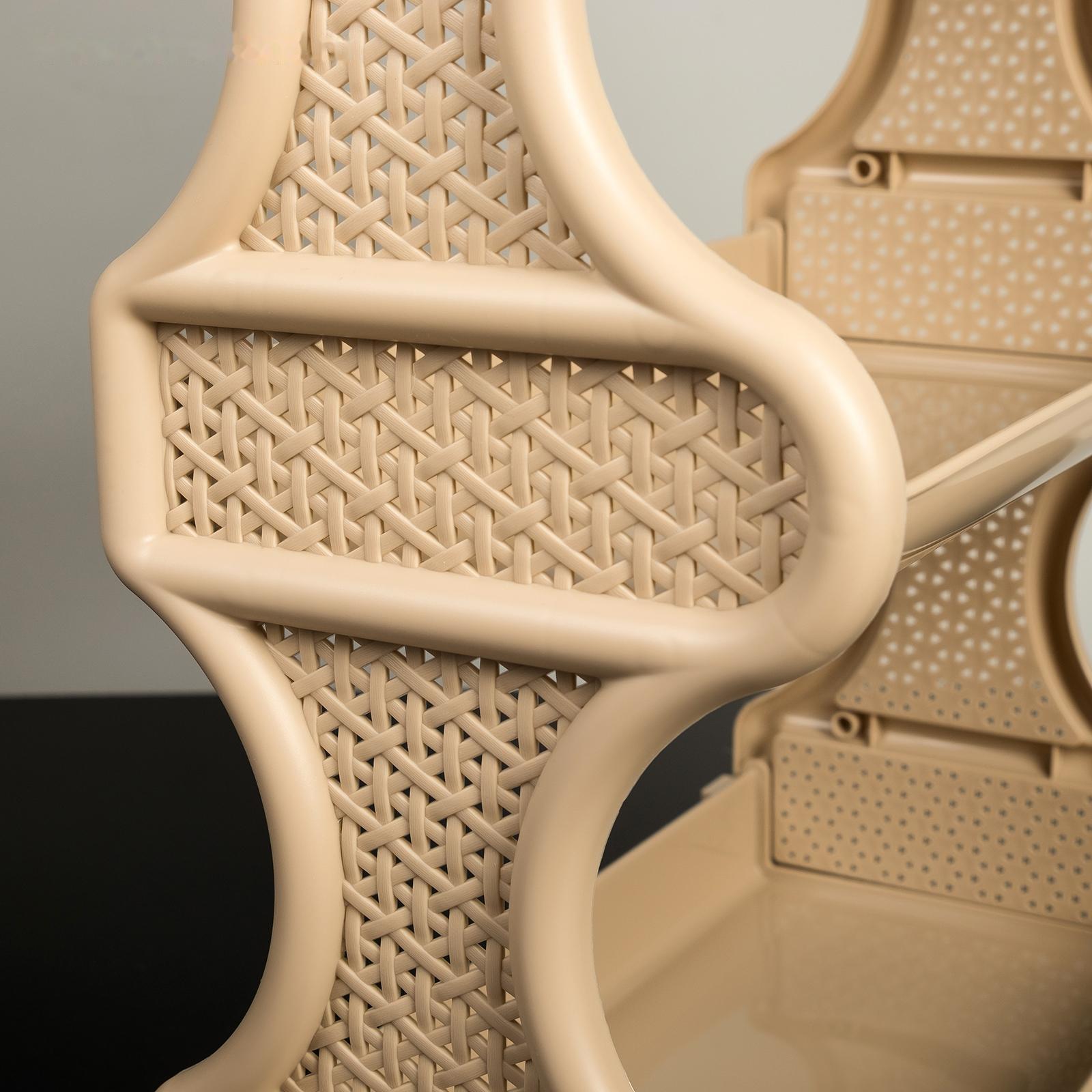 Полка навесная 3-х секционная BranQ Nature, 32,4×17×41,7 см, цвет кофейный