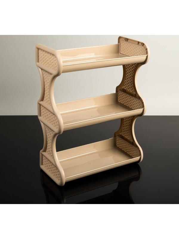 Полка навесная 3-х секционная BranQ Nature, 32,4×17×41,7 см, цвет кофейный