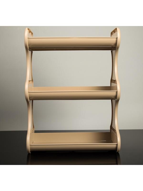 Полка навесная 3-х секционная BranQ Nature, 32,4×17×41,7 см, цвет кофейный