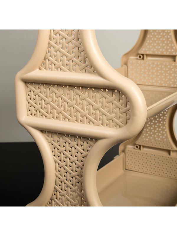 Полка навесная 3-х секционная BranQ Nature, 32,4×17×41,7 см, цвет кофейный