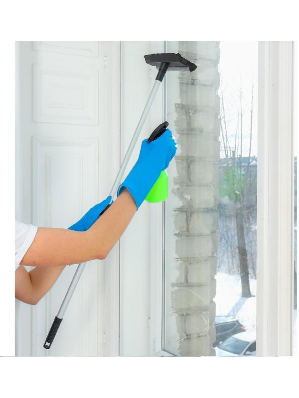 Окномойка с металлической ручкой и сгоном, 25×90 см, поролон