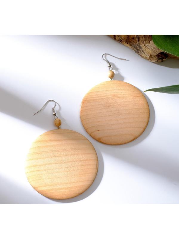 Серьги ручная работа, деревянные 