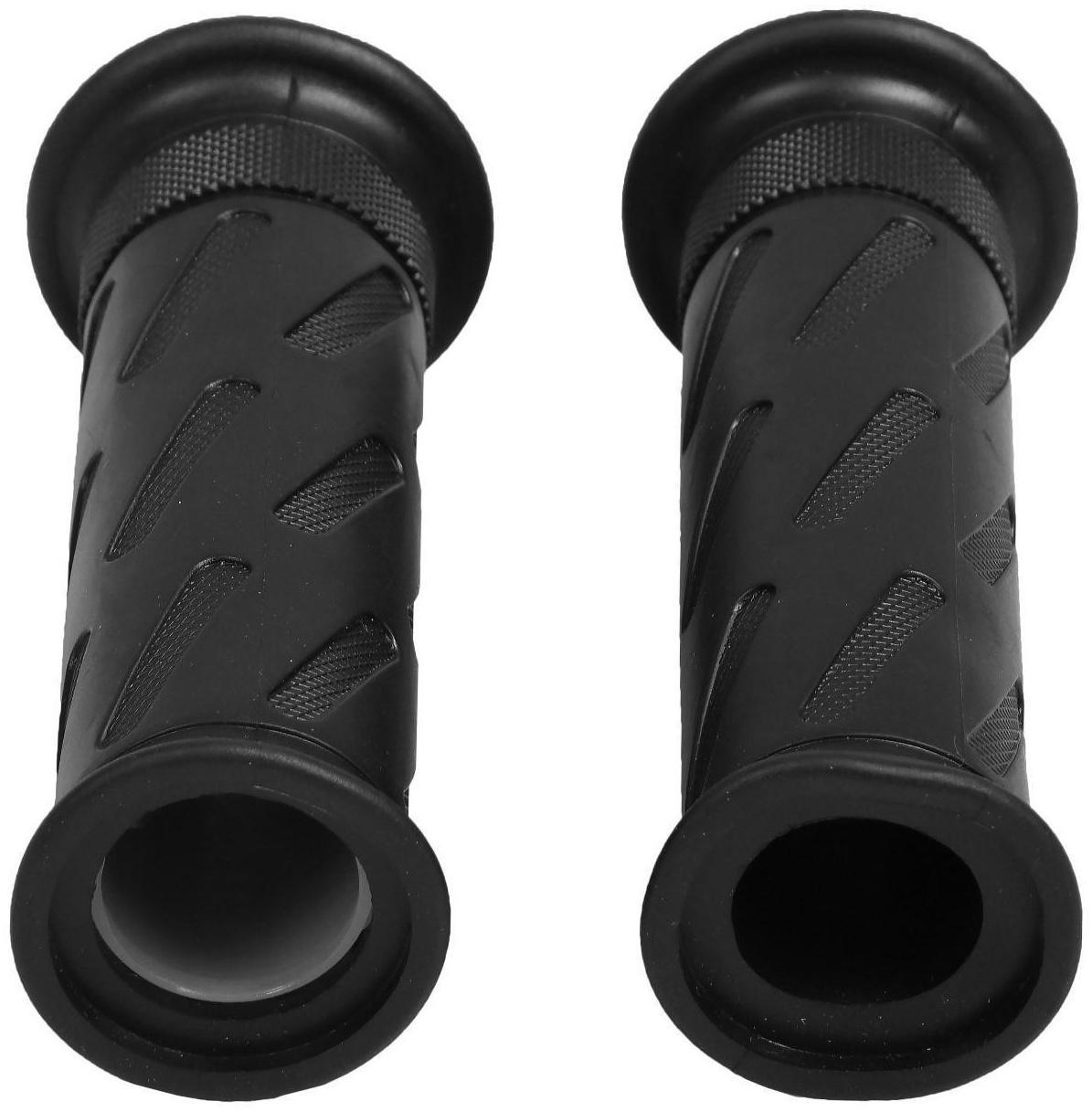 Грипсы универсальные, противоскользящие 22×120 мм, набор 2 шт, черный