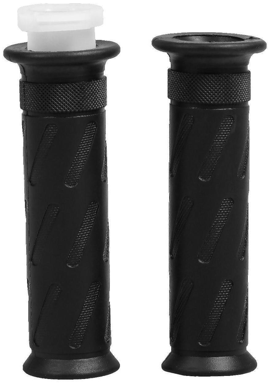 Грипсы универсальные, противоскользящие 22×120 мм, набор 2 шт, черный