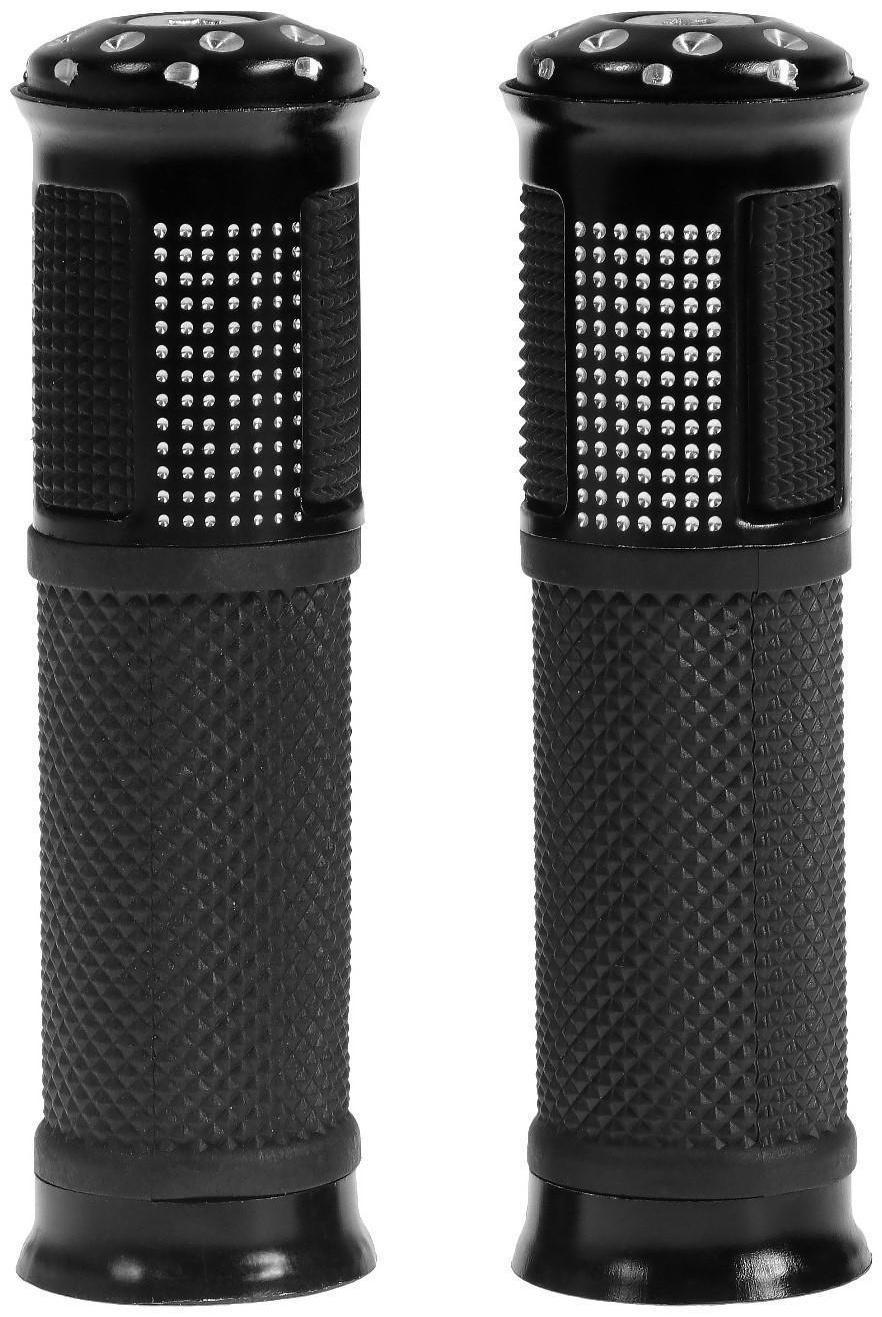 Грипсы универсальные, противоскользящие 22 х130 мм, набор 2 шт, цвет черный