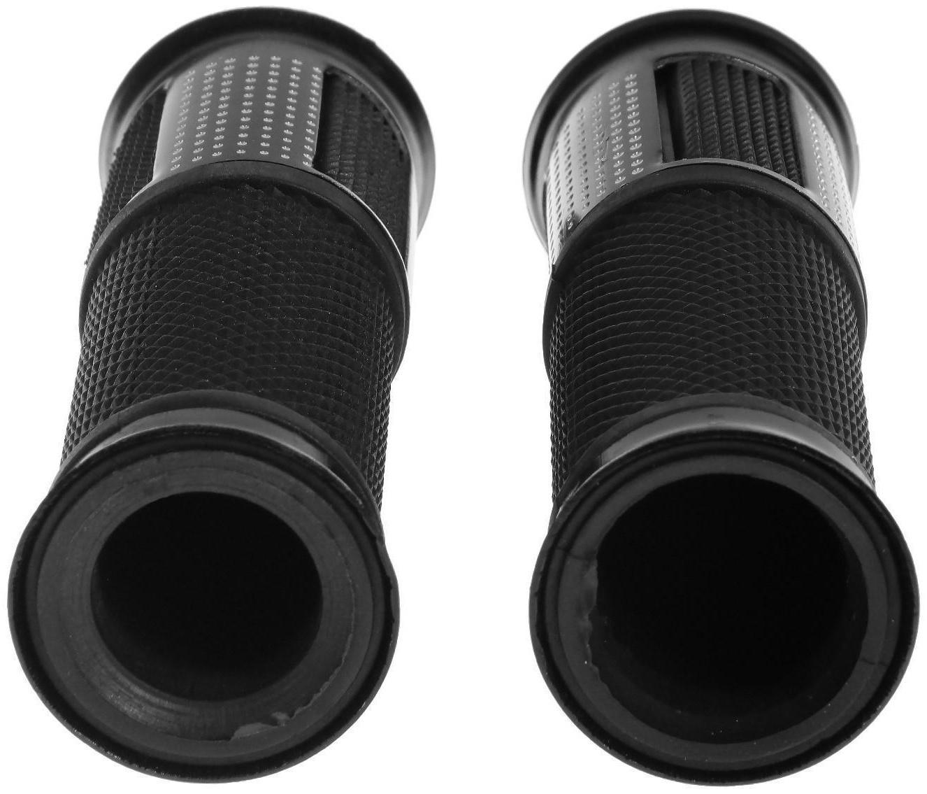 Грипсы универсальные, противоскользящие 22 х130 мм, набор 2 шт, цвет черный