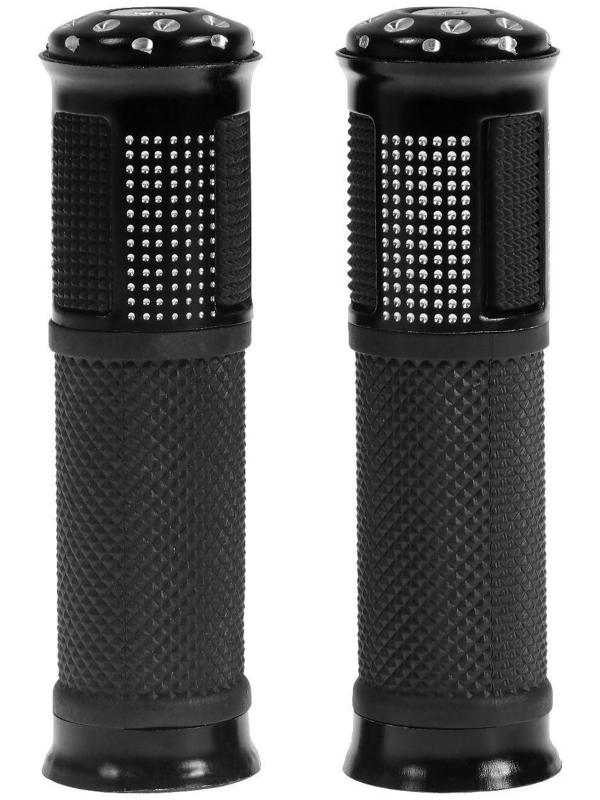 Грипсы универсальные, противоскользящие 22 х130 мм, набор 2 шт, цвет черный