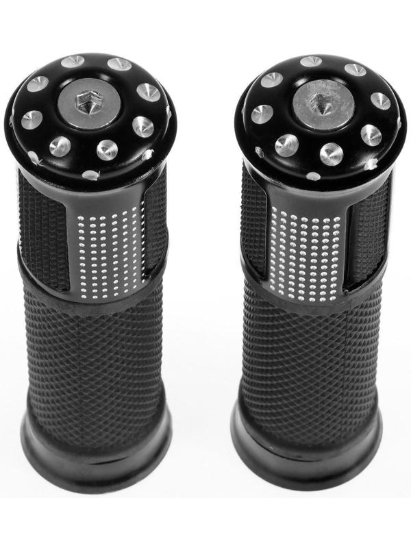 Грипсы универсальные, противоскользящие 22 х130 мм, набор 2 шт, цвет черный