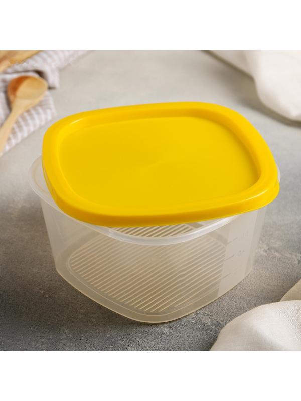 Набор контейнеров квадратных BioFresh, 3 шт: 0,23 л; 0,5 л; 0,9 л, цвет МИКС