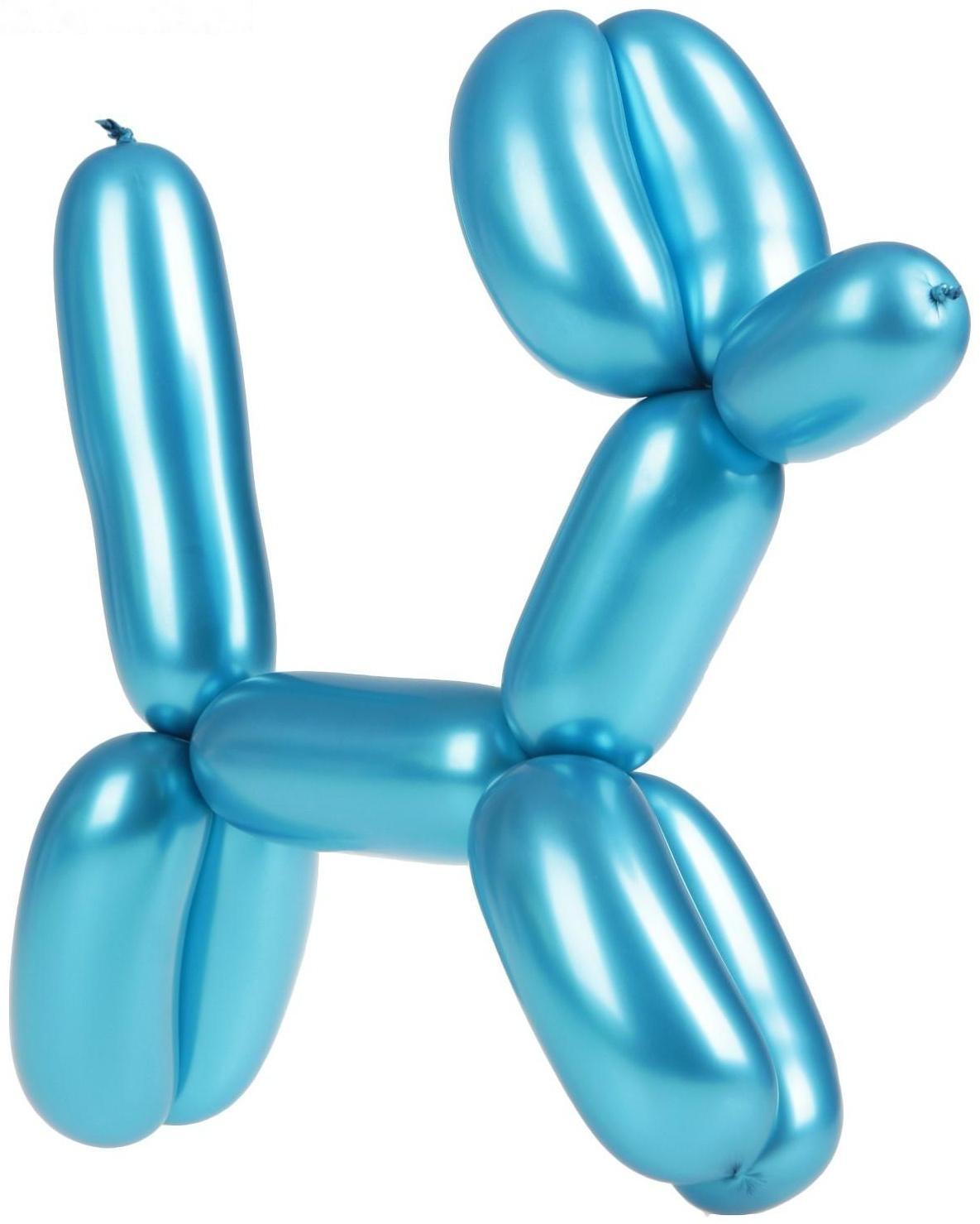 Шар для твистинга 160 «Хром», набор 22 шт., цвет синий