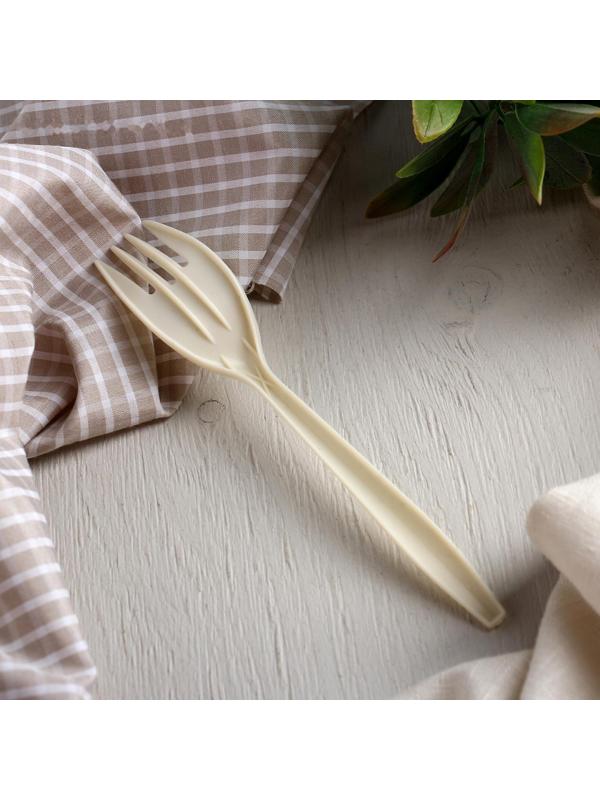 Набор одноразовых вилок из кукурузного крахмала Nature, 18 см, 6 шт