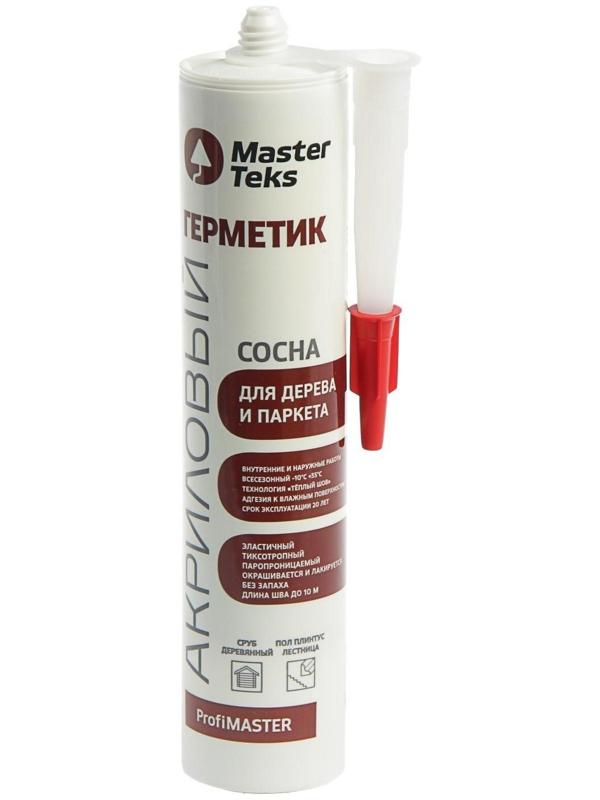 Герметик MasterTeks Profmaster, для дерева и паркета, акриловый, сосна, 290 мл