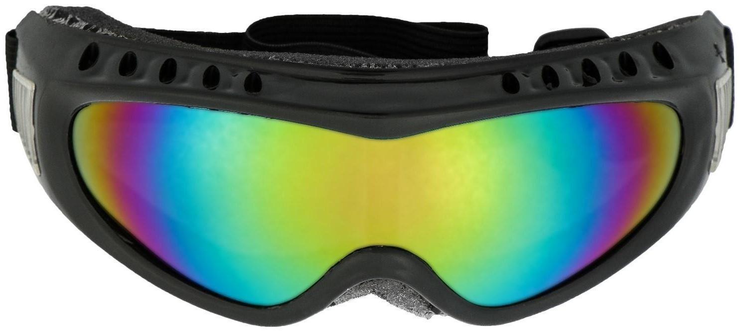 Очки для езды на мототехнике, стекло хамелеон, цвет черный