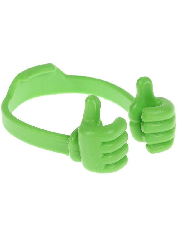 Подставка для телефона LuazON, в форме рук, регулируемая ширина, зелёная