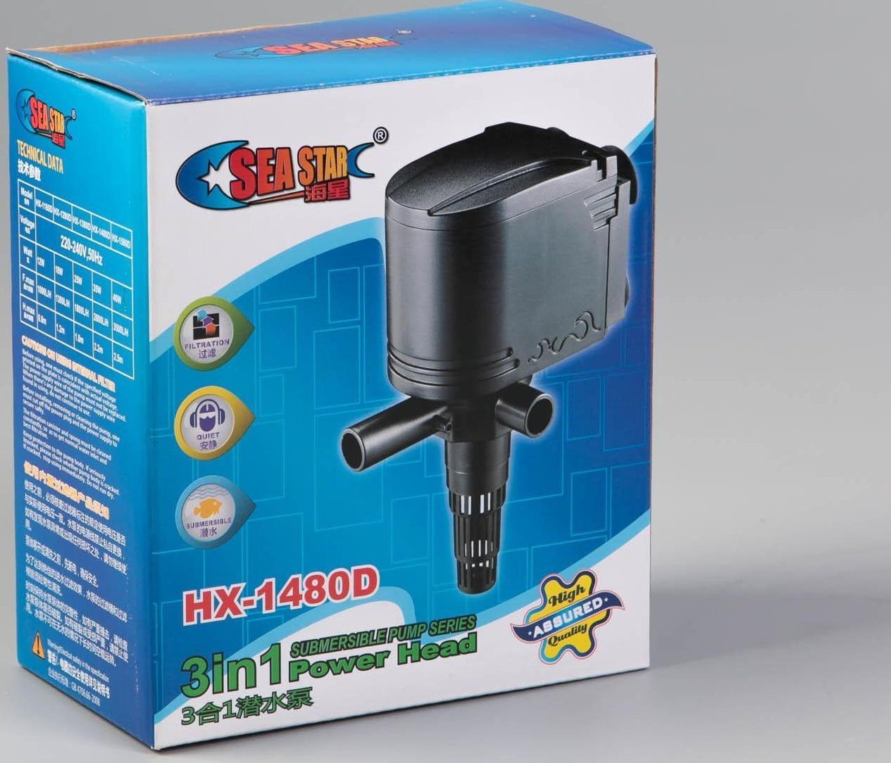 Помпа аквариумная Sea Star HX-1480D, 2800 л/ч, 35 Вт, высота подъема воды 2,2 м