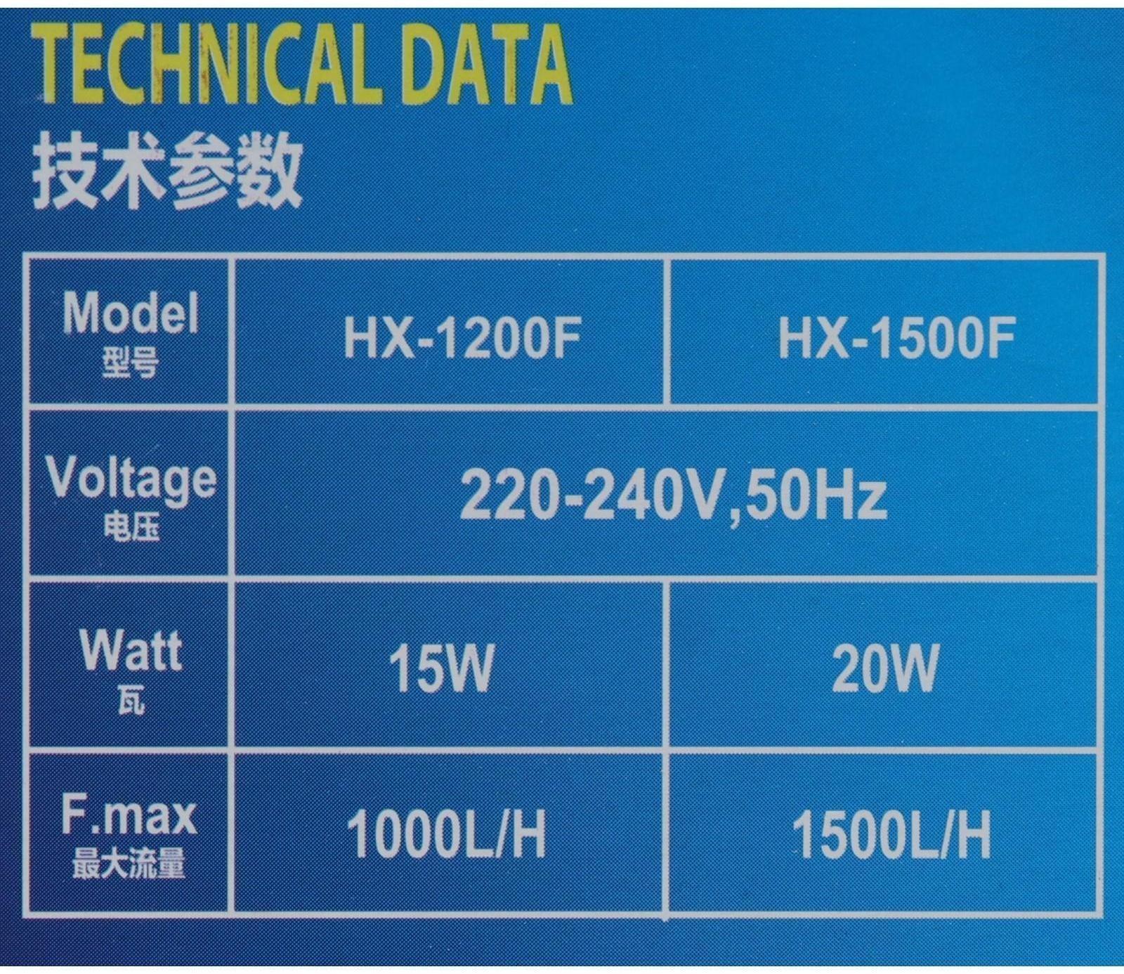 Фильтр внутренний Sea Star HX-1200F, 1000 л/ч, 15 Вт