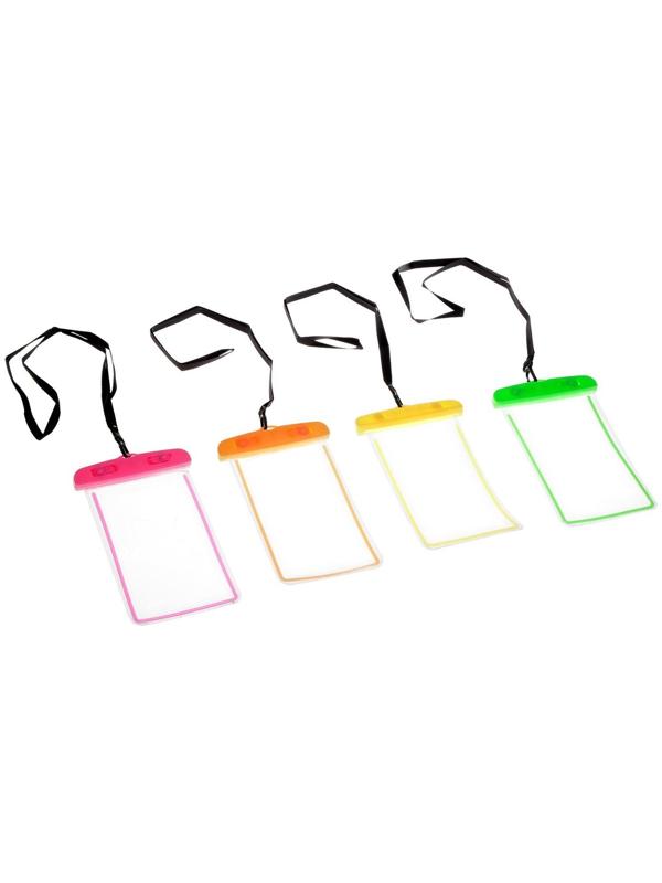 Водонепроницаемый чехол для телефона LuazON, 17х10 см, с отражателем, два фиксатора, МИКС