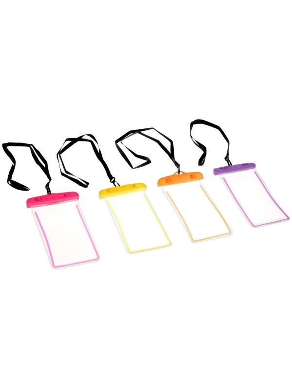 Водонепроницаемый чехол для телефона LuazON, 17х10 см, с отражателем, два фиксатора, МИКС