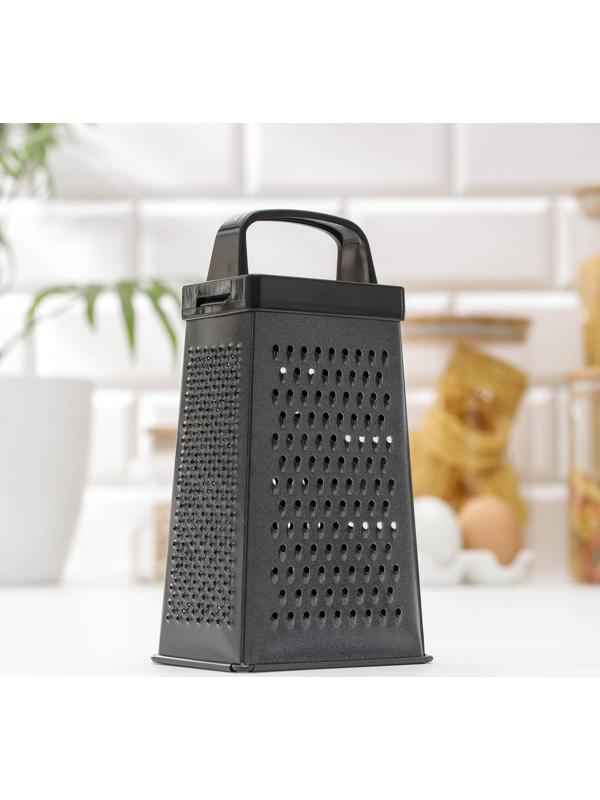 Тёрка четырёхгранная Доляна «Тёмная ночь», 17 см, ручка МИКС