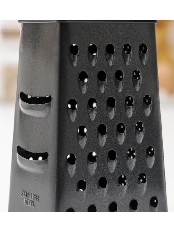 Тёрка четырёхгранная Доляна «Тёмная ночь», 17 см, ручка МИКС