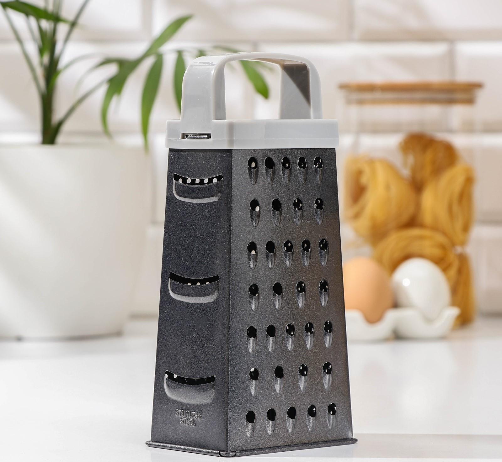 Тёрка четырёхгранная Доляна «Тёмная ночь», 21 см, цвет ручки МИКС