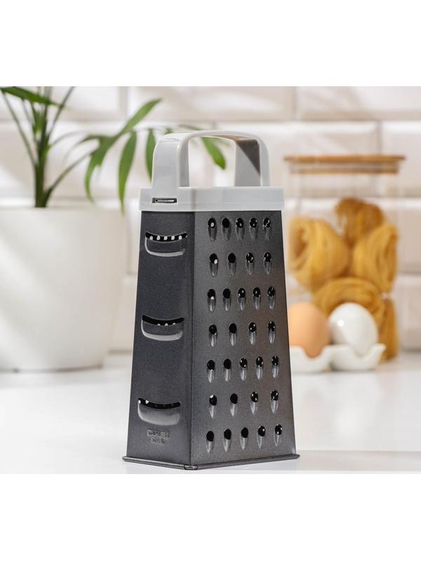 Тёрка четырёхгранная Доляна «Тёмная ночь», 21 см, цвет ручки МИКС