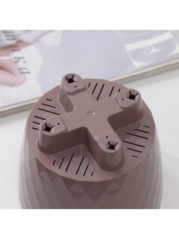 Горшок для цветов с прикорневым поливом «Румба», 1 л, цвет коричневый