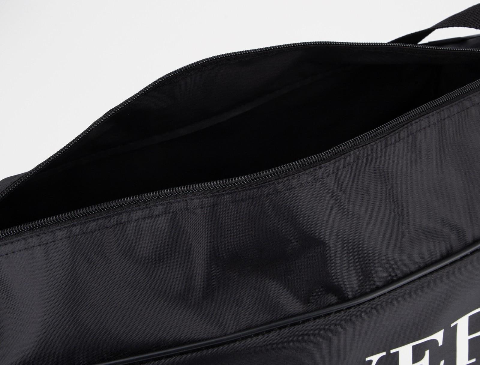 Сумка спортивная Never give up, на молнии, наружный карман, цвет чёрный