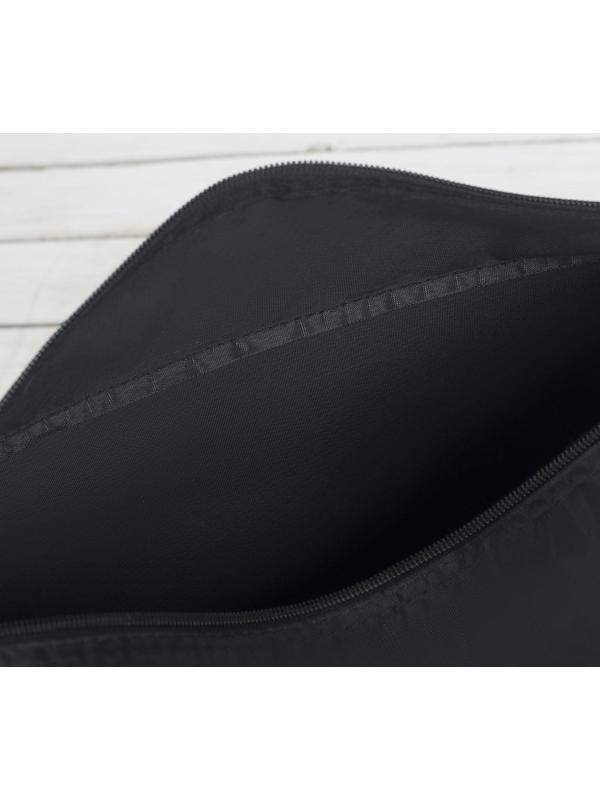 Сумка спортивная Never give up, на молнии, наружный карман, цвет чёрный