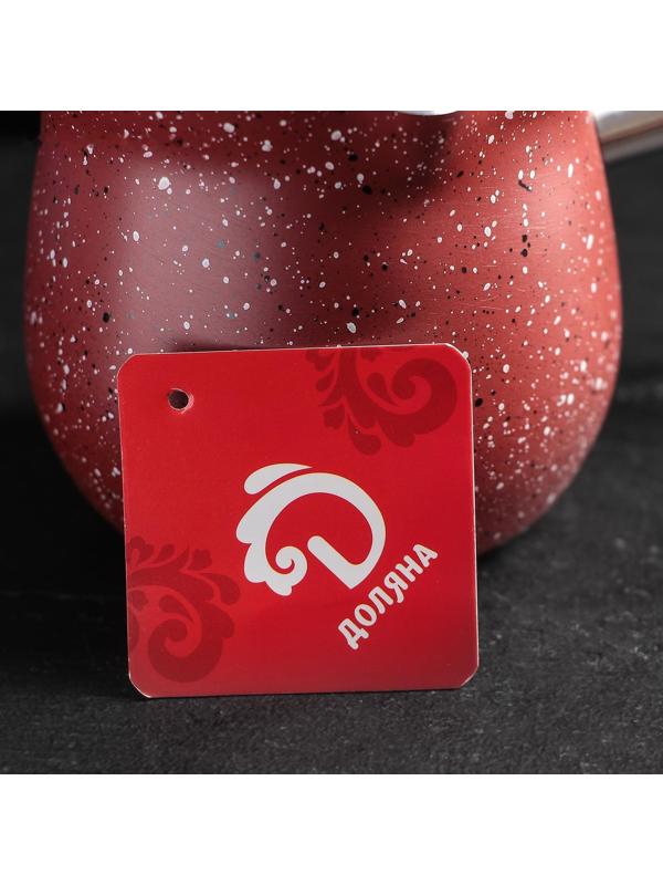 Турка Доляна «Бордо», 450 мл, пластиковая ручка, антипригарное покрытие