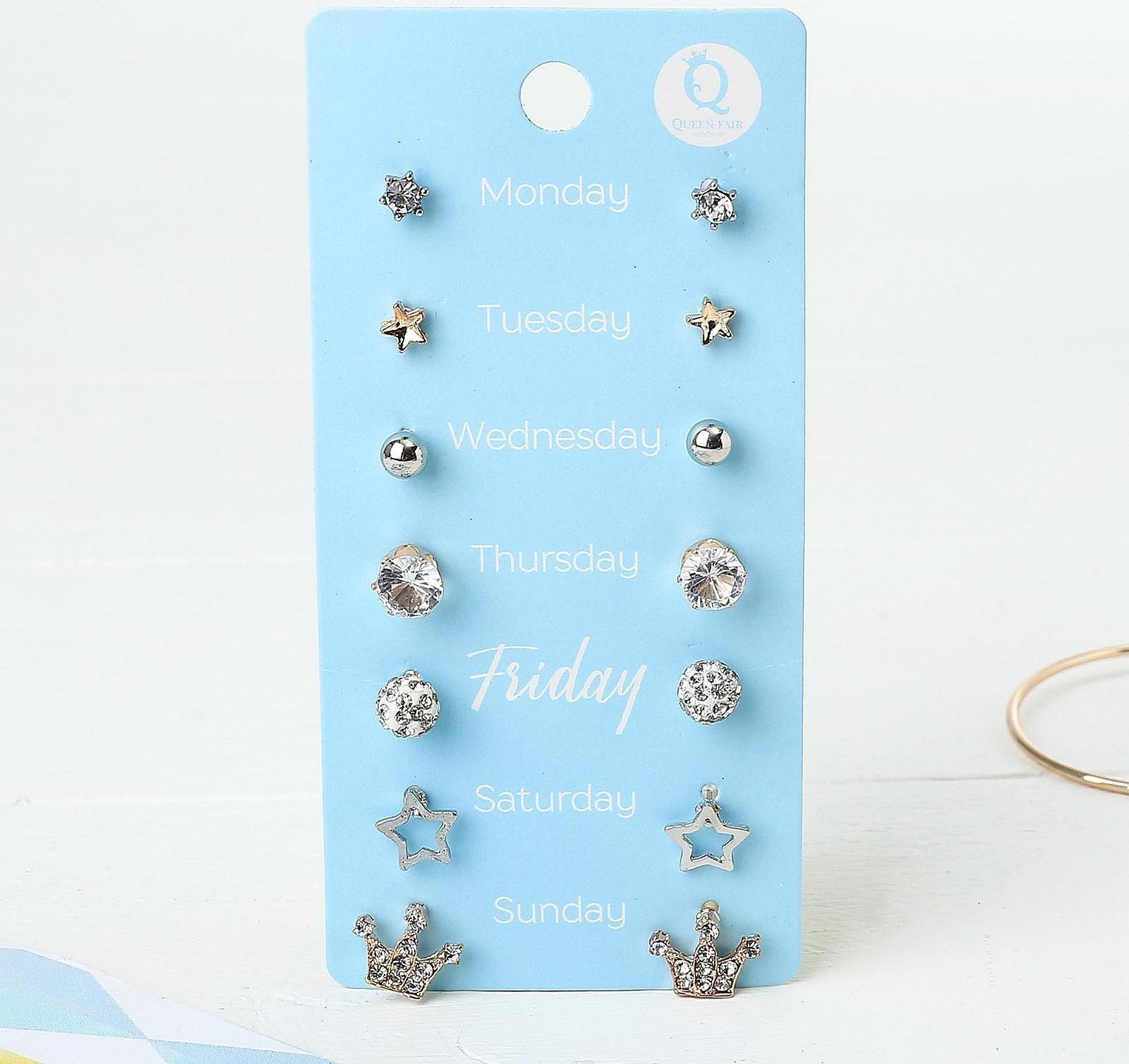 Пусеты 7 пар 