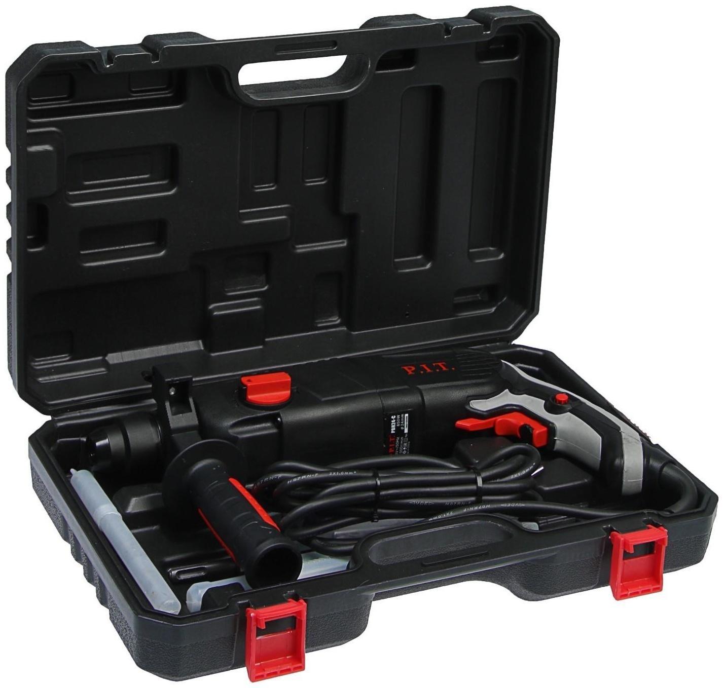 Перфоратор P.I.T. PBH24-C МАСТЕР, 850 Вт, 2.4 Дж, SDS+, 5000 уд/мин, 3 режима, кейс