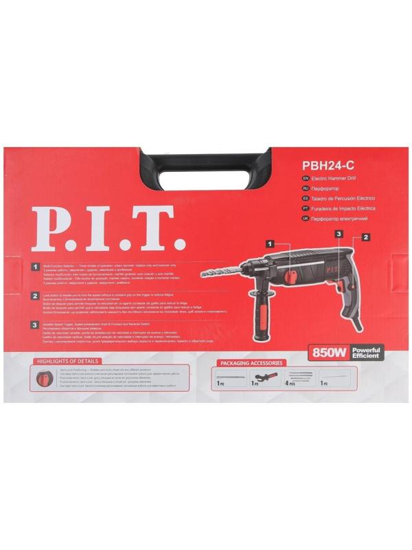 Перфоратор P.I.T. PBH24-C МАСТЕР, 850 Вт, 2.4 Дж, SDS+, 5000 уд/мин, 3 режима, кейс