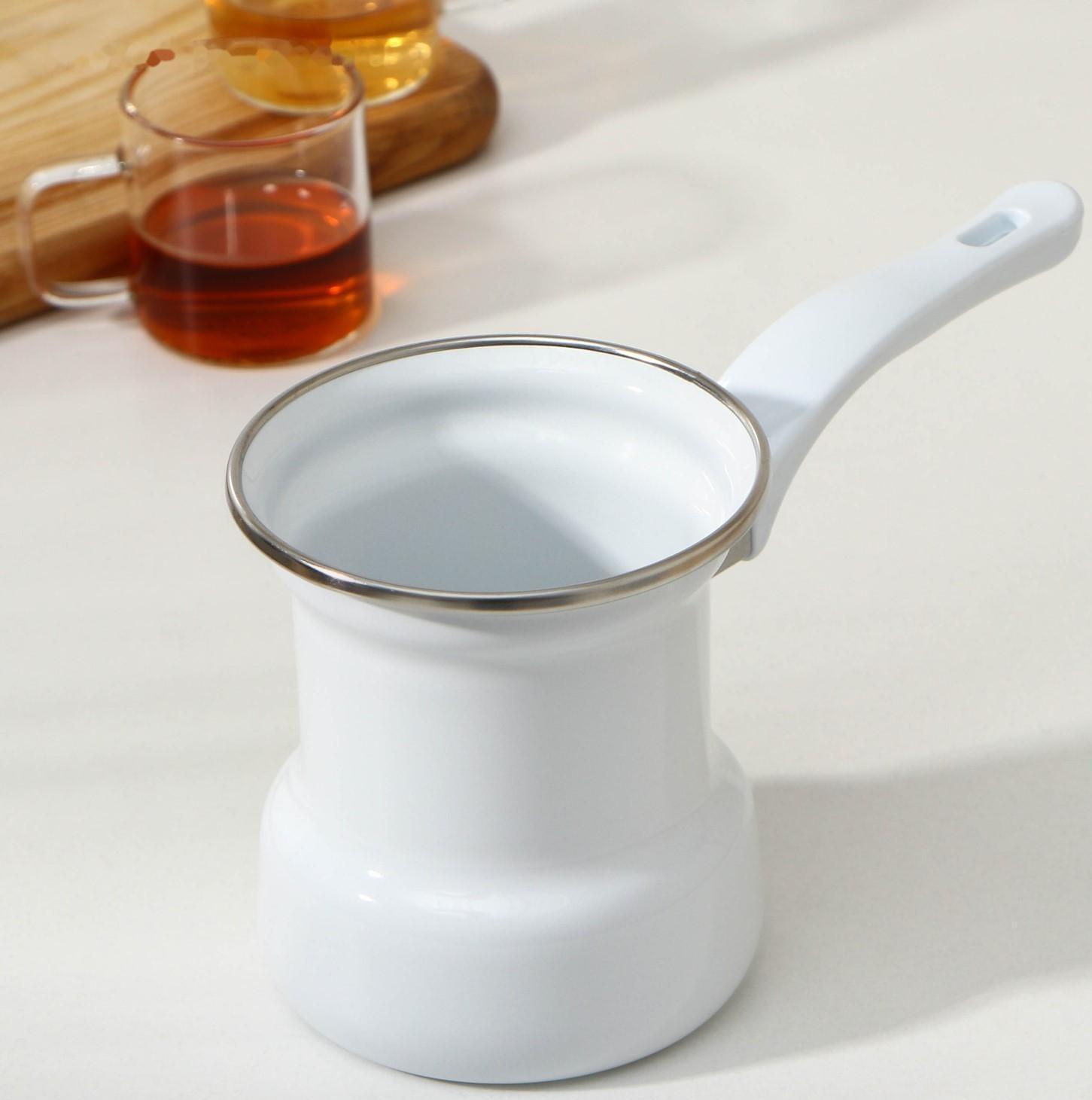 Кофеварка, 400 мл, индукция, цвет белый