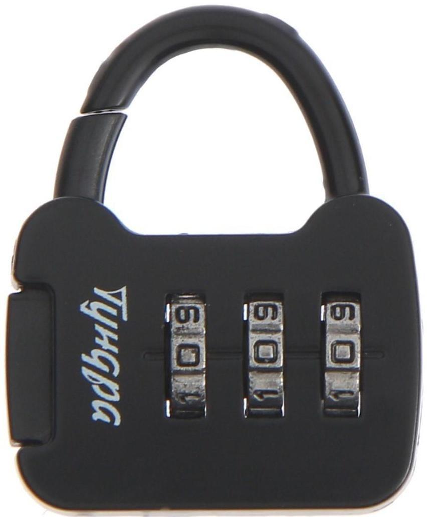 Замок навесной кодовый ТУНДРА ZK001, черный