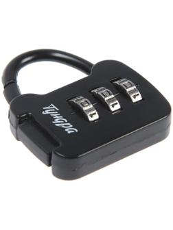 Замок навесной кодовый ТУНДРА ZK001, черный