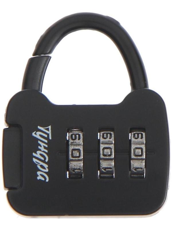 Замок навесной кодовый ТУНДРА ZK001, черный