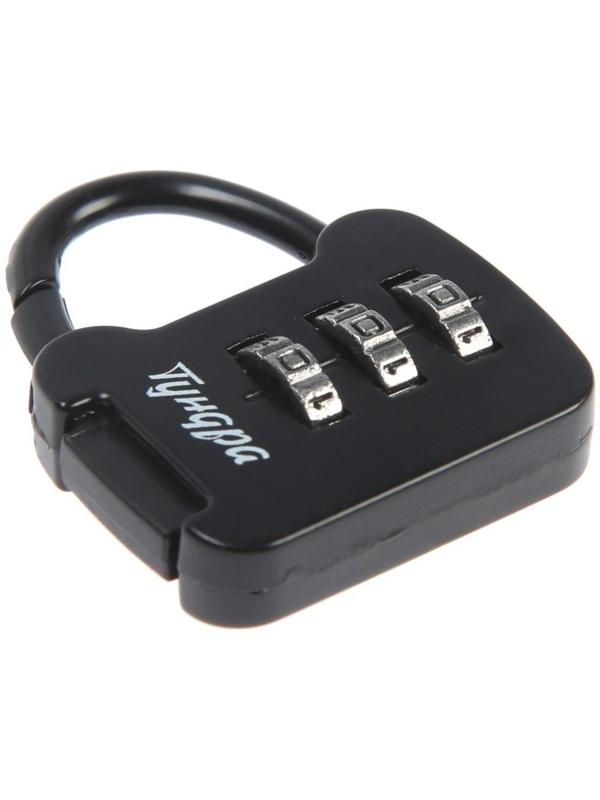 Замок навесной кодовый ТУНДРА ZK001, черный